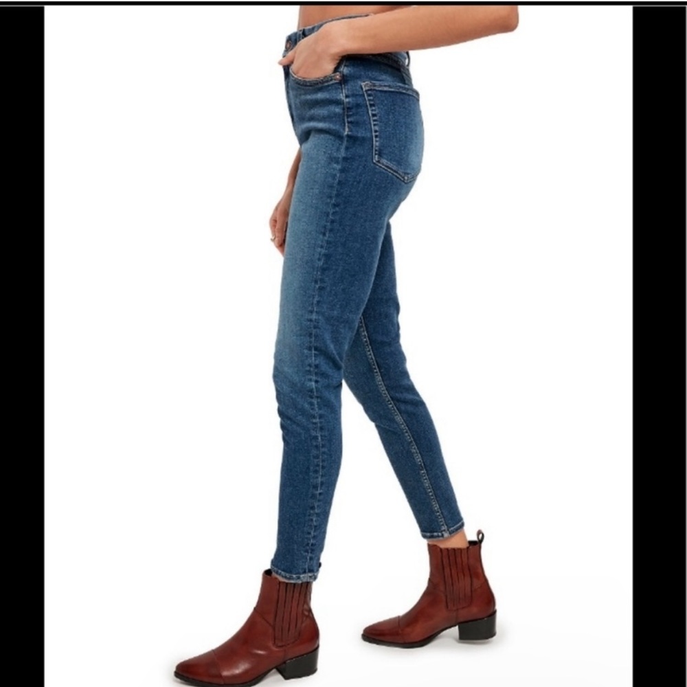 Free People NWT Montana Skinny Slim Leg Jeans in Lake Blue Women’s Size 25 - Picture 3 of 16